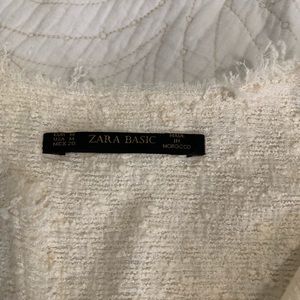 Zara Dresses - Zara | White Tweed Mini Dress Pockets M Zara Dresses - Zara | White Tweed Mini Dress Pockets M